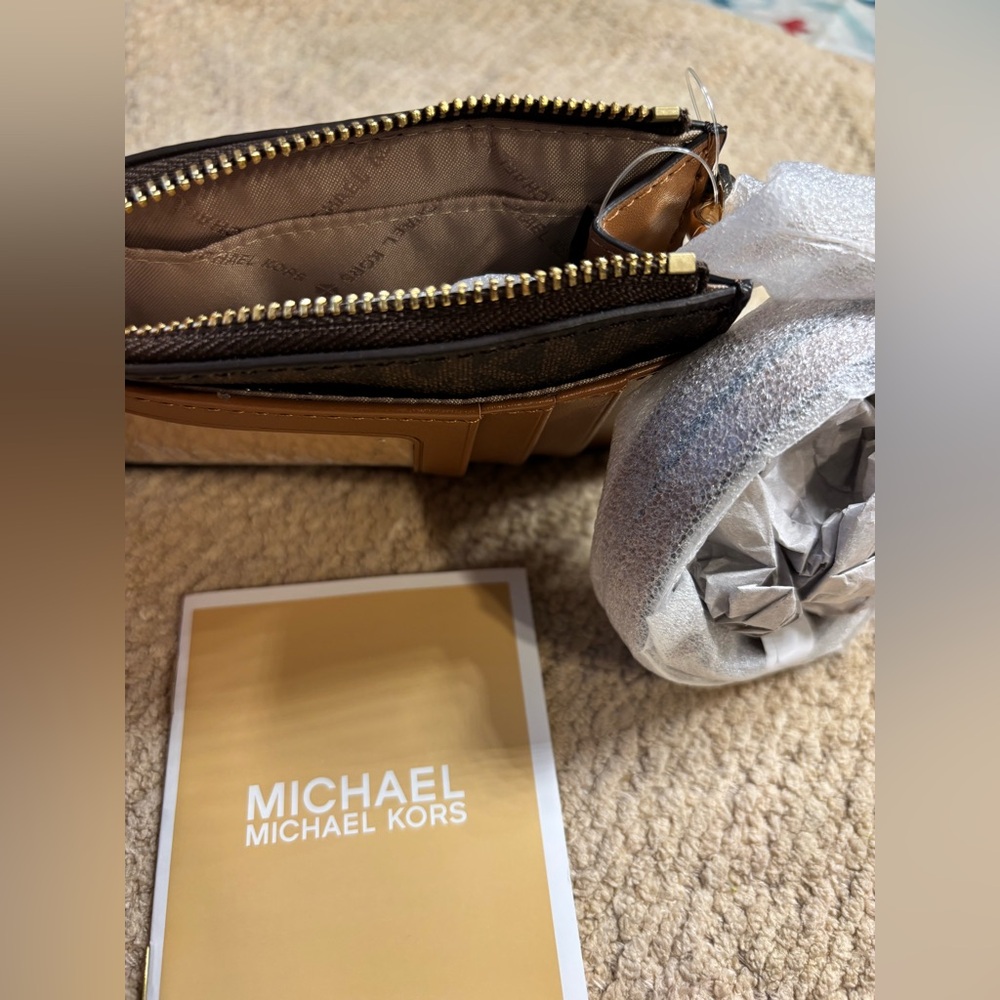 Michael Kors Dark Brown Monogram Pouch - Picture 4 of 6